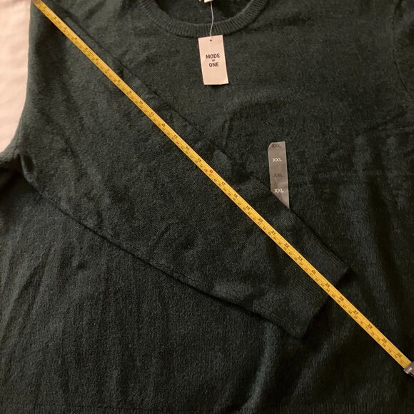 Mode of One Men's Relaxed-Fit Cozy Sweater Deep Malachite Green- XXL - Picture 5 of 6